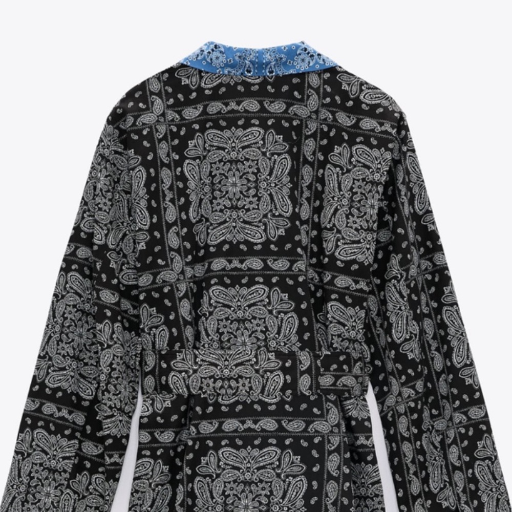 Zara printed cotton blouse - Picture 3 of 6